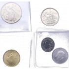 (1969). Franco (1939-1975). Madrid. Lote de 5 monedas: 10 céntimos, 50 céntimos, 1 peseta, 5 pesetas y 25 pesetas. Ni. Bellas. SC. Est.15.