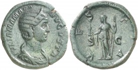 (226 d.C.). Julia Mamaea. Sestercio. (Spink 8236) (Co. 83) (RIC. 708). 24,61 g. MBC+.