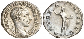 (241 d.C.). Gordiano III. Denario. (Spink 8672) (S. 39) (RIC. 111). 3,34 g. MBC+.