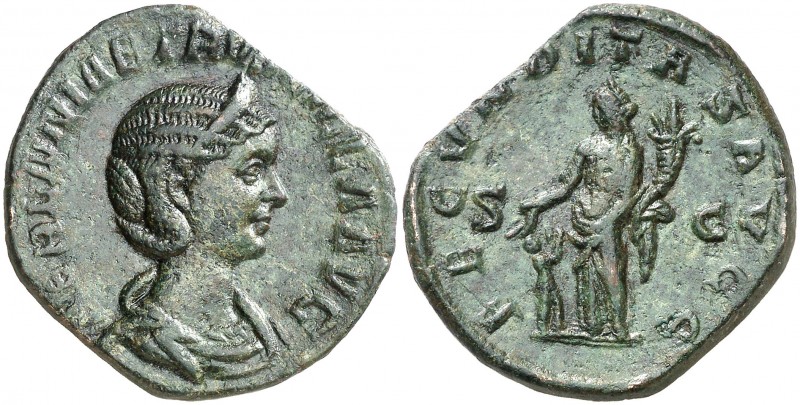 (250-251 d.C.). Herennia Etruscilla. Sestercio. (Spink 9504) (Co. 9) (RIC. 134a)...