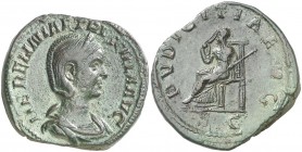 (250 d.C.). Herennia Etruscilla. Sestercio. (Spink 9505) (Co. 22) (RIC. 136b). 19,39 g. MBC+.