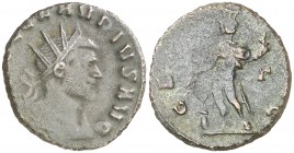 (268-269 d.C.). Claudio II. Antoniniano. (Spink 11339) (Co. 110) (RIC. 45). 2,68 g. Acuñación floja en parte. MBC-.