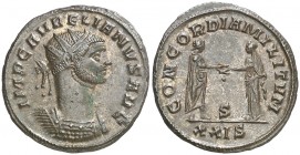 (274 d.C.). Aureliano. Antoniniano. (Spink 11523 var) (Co. 60) (RIC. 244). 3,60 g. EBC-/EBC.