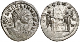 (272 d.C.). Aureliano. Antoniniano. (Spink 11543) (Co. 105) (RIC. 48). 3,71 g. Acuñación floja en pequeña zona. (EBC-).