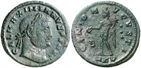 (311 d.C.). Galerio Maximiano. Cyzicus. Follis. (Spink 14510) (Co. 40) (RIC. 65). 6,02 g. MBC.