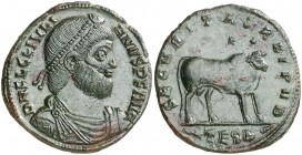 (362-363 d.C.). Juliano II. Tesalónica. Doble maiorina. (Spink 19153) (Co. 38) (RIC. 225). 8,37 g. Campos repasados. Pátina verde. (EBC/EBC-).