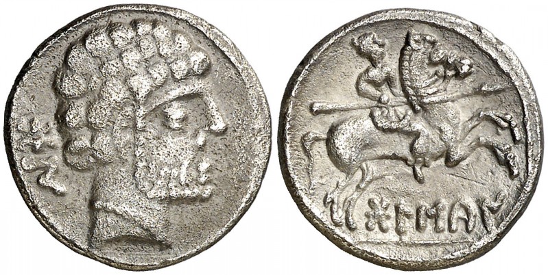 Bolscan (Huesca). Denario. (FAB. 1911) (ACIP. 1417). 3,81 g. MBC/MBC+.