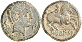 Secaisa (Segeda). As. (FAB. 2131) (ACIP. 1560). 11,30 g. Pátina verde. MBC+/EBC-.