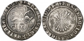 Reyes Católicos. Toledo. 1/2 real. (AC. 285). 1,61 g. Ex Colección Isabel de Trastámara 13/12/2018, nº 1229. MBC.