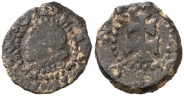 1612. Felipe III. Solsona. 1 diner. (AC. 52) (Cru.C.G. 3859). 1,26 g. Escasa. MBC-.
