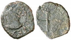s/d. Felipe IV. Mallorca. 1 diner. (AC. 31) (Cru.C.G. 4433 var). 0,56 g. BC/BC-.
