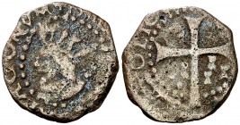 s/d. Felipe IV. Mallorca. 1 dobler. (AC. 32) (Cru.C.G. 4432). 1,52 g. Rara. MBC-.