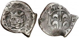 1655. Felipe IV. Valencia. 1 diner. (AC. 48) (Cru.C.G. 4435k). 1,19 g. Ex Áureo 27/02/2002, nº 1574. MBC-.
