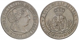 1867. Isabel II. Segovia. OM. 1/2 céntimo de escudo. (AC. 209). 1,27 g. MBC/MBC+.