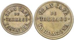 Tarragona. Gran Café de Tarragó. 1 y 2 reales. (AL. 2521 y 2522). 2 monedas, serie completa. MBC+.