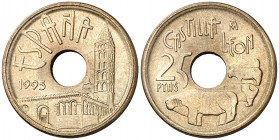 1995. Juan Carlos I. 25 pesetas. (AC. 93) 4,18 g CASTILLA-LEÓN. S/C.