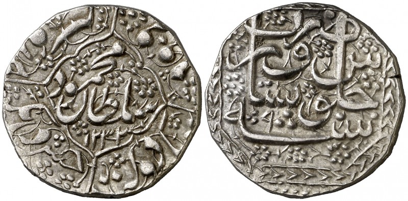 AH 1232 (1816). Afganistán. Mahmud Shah. Peshawar. 1 rupia. (Kr. 728) (S. Album ...