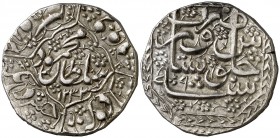 AH 1232 (1816). Afganistán. Mahmud Shah. Peshawar. 1 rupia. (Kr. 728) (S. Album 3131.2). 10,67 g. AG. EBC-.
