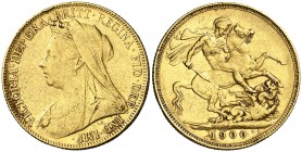 1900. Australia. Victoria. P (Perth). 1 libra. (Fr. 25) (Kr. 13). 7,95 g. AU. Golpecitos. MBC.