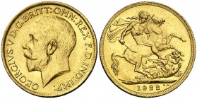 1922. Australia. Jorge V. P (Perth). 1 libra. (Fr. 40) (Kr. 29). 7,97 g. AU. MBC+/EBC-.