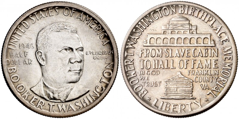 1946. Estados Unidos. Filadelfia. 1/2 dólar. (Kr. 198). 12,53 g. AG. Booker T. W...