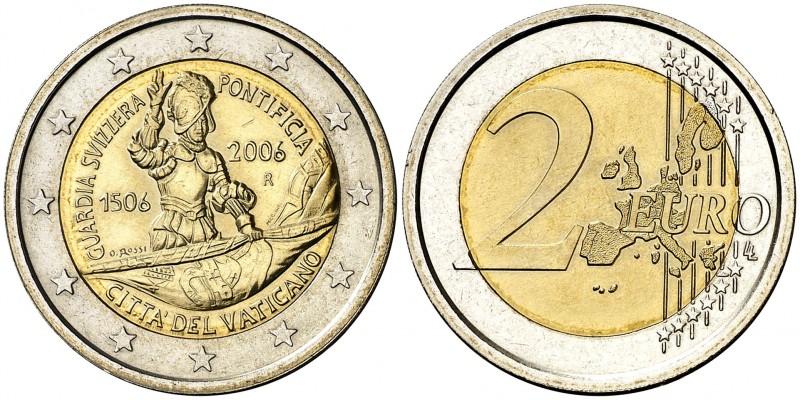 2006. Vaticano. Benedicto XVI. R (Roma). 2 euros. (Kr. 394). Bimetálica. V Cente...