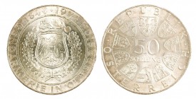 1974. Austria. 50 chelines. Lote de 2 monedas distintas. A examinar. S/C.