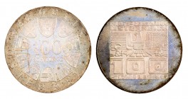 1977. Austria. 100 chelines. Lote de 2 monedas distintas sucias. A examinar. (Proof).