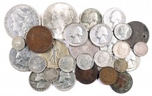 Estados Unidos. Lote de 29 monedas, diversos voleres, algunas en plata. A examinar. BC-/EBC.