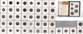 s. XX. India. Lote de 45 monedas, todas diferentes. A examinar. MBC/S/C.