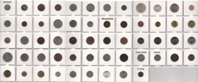 s. XX. Portugal y colonias. Lote de 57 monedas, todas diferentes. A examinar. MBC/EBC.