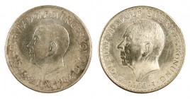 1962 y 1966. Suecia. Gustavo VI Adolfo. U. 5 coronas. Lote de 2 monedas. A examinar. S/C-.