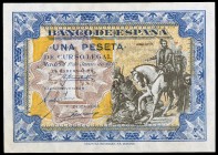 1940. 1 peseta. (Ed. D42a) (Ed. 441a). 1 de junio, Hernán Cortés. Serie B. Esquinas rozadas. S/C-.