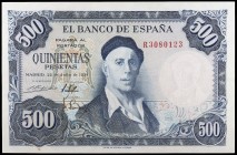 1954. 500 pesetas. (Ed. D69b) (Ed. 468b). 22 de julio, Zuloaga. Serie R. S/C-.