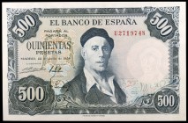 1954. 500 pesetas. (Ed. D69b) (Ed. 468b). 22 de julio, Zuloaga. Serie U. S/C.