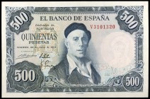 1954. 500 pesetas. (Ed. D69b) (Ed. 468b). 22 de julio, Zuloaga. Serie V. EBC+.