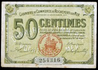 Francia. Rochefort sur - mer. Cámara de Comercio. 50 céntimos. (Pirot 107-7). Deliberación 28 octubre 1915. Numeración de 6 dígitos. 2ª serie. Firmas:...
