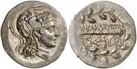 (s. II a.C.). Jonia. Heracleia ad Latmon. Tetradracma. (S. 4453 var) (BMC. XIV, 2 var). 16,82 g. EBC+.