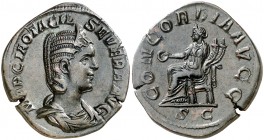 (245-247 d.C.). Otacilia Severa. Sestercio. (Spink 9164) (Co. 10) (RIC. 203a). 13,71 g. EBC-.