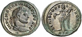 (296-297 d.C.). Maximiano Hércules. Heraclea. Follis. (Spink 13265) (Co. 184) (RIC. 17b, mal descrita). 9,72 g. EBC+.
