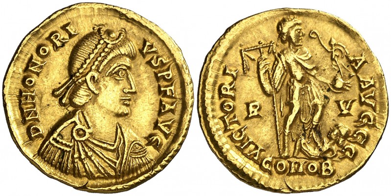 (405-406 d.C.). Honorio. Ravenna. Sólido. (Spink 20919) (Co. 44) (RIC. 1287d). 4...