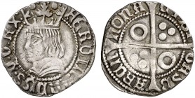Ferran II (1479-1516). Barcelona. Croat. (Cru.V.S. falta) (Badia 790) (Cru.C.G. falta). 3,17 g. Buen ejemplar. Ex Áureo & Calicó 05/07/2018, nº 167. M...