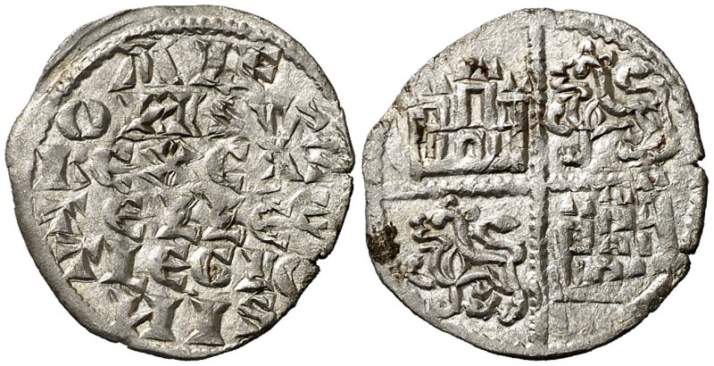 Alfonso X (1252-1284). Sin marca de ceca. Dinero de las 6 líneas. (AB. 227). 0,7...