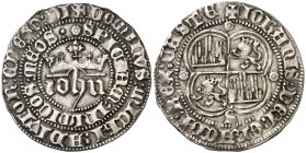 Juan I (1379-1390). Sevilla. Real. (AB. 539.1). 3,44 g. Buen ejemplar. Ex Áureo 25/04/1989, nº 143. Escasa así. MBC+.