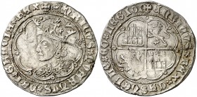 Enrique IV (1454-1474). Sevilla. Real de busto. (AB. 685). 3,39 g. Gráfila lobular en anverso y reverso. Rayitas. MBC+.