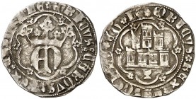 Enrique IV (1454-1474). Cuenca. Medio real. (AB. 697). 1,59 g. Gráfilas lobulares. Rara. MBC.