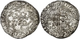 Enrique IV (1454-1474). Sevilla. Real de anagrama. (AB. 713.1). 3,32 g. La G de REGNAT sobre una E. Buen ejemplar. Leve grieta. Manchitas. (MBC+).