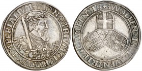s/d (1554). Carlos I. Deventer, Campen y Zwolle. 1 ecu. (Dav. 8532). 28,81 g. Bonita pátina. Rara. MBC+.