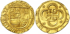 s/d. Felipe II. Sevilla. . 2 escudos. (AC. 828). 6,72 g. Bella. EBC-.