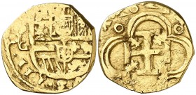 1621. Felipe III. Sevilla. . 2 escudos. (AC. 1081) (Tauler 102 var). 5,47 g. Rara. MBC-.